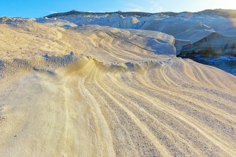 Rock formations, Sarakiniko, Milos Island, Greece, Europe