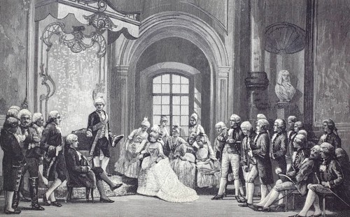 The ninth foundation festival of the Hohe Karlsschule in Stuttgart on 14 December 1779, first