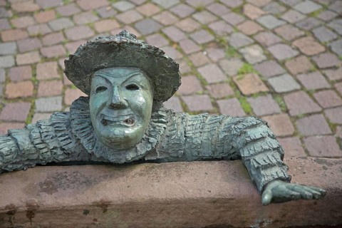 Fool's fountain by Walter Haaf 1971, carnival fountain, Swabian-Alemannic, carnival, fools,