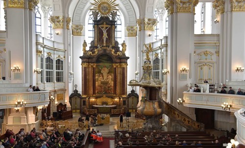 Europe, Germany, Hanseatic City of Hamburg, City, St. Michael's Church, Ludwig-Erhard-Straße,