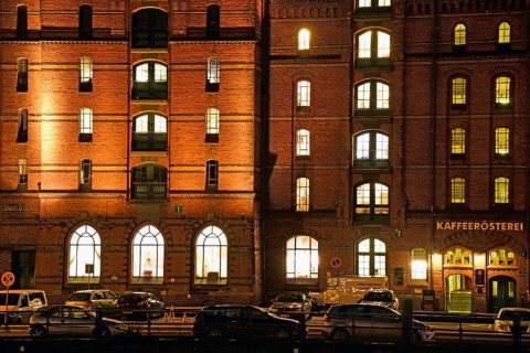 Europe, Germany, Hamburg, historic warehouse district, view from the customs canal to the former