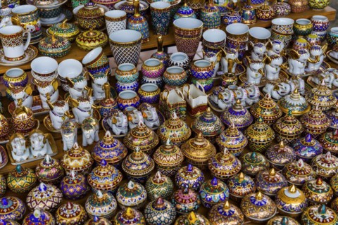 Souvenir stand, souvenir, souvenir, souvenir, porcelain, Asian, kitschy, colourful, market, shop,