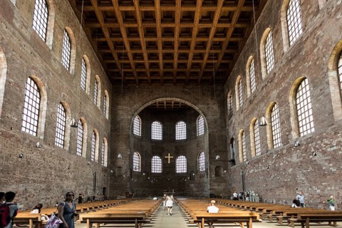 Interior view, Constantine Basilica, UNESCO World Heritage Site, Trier, Rhineland-Palatinate,