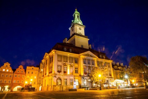 Jelenia Gora Poland by night