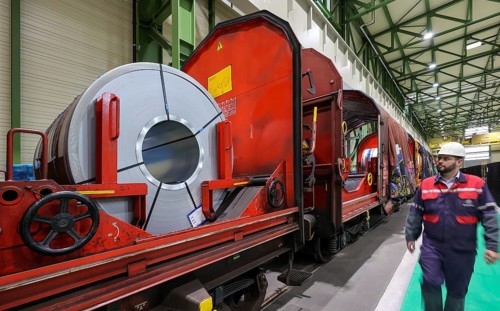Dortmund, North Rhine-Westphalia, Germany, ThyssenKrupp Steel, FBA 10 hot-dip galvanising line 10,