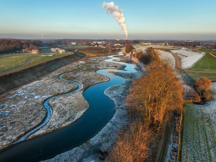 Recklinghausen, Castrop-Rauxel, North Rhine-Westphalia, Germany, winter landscape, EMSCHERLAND