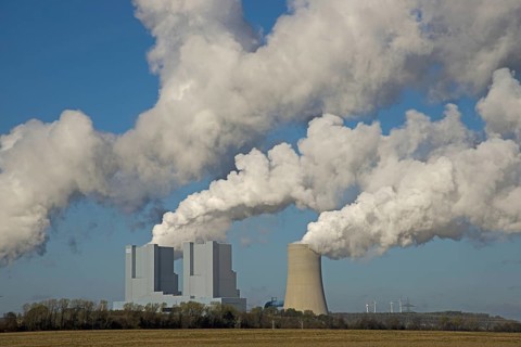 Neurath power plant, a base-load power plant operated by RWE PowerAG using lignite in