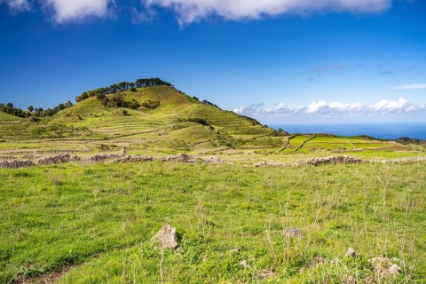 Landscape of the Meseta de Nisdafe plateau, El Hierro, Canary Islands, Spain, Europe