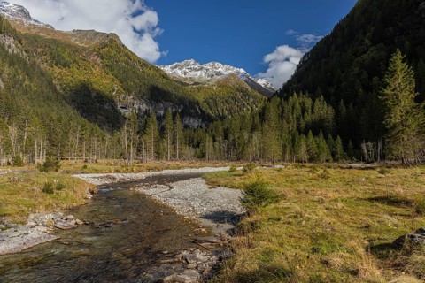 View along the Seebach valley, Mallnitz, Carinthia, Austria, Europe