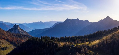 View from Windkogel to Sparber Rettenkogel and Rinnkogel, Postalm, Osterhorngruppe, Salzkammergut,