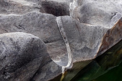 Rocks, rock structures, Verzasca River, near Lavertezzo, Verzasca Valley, Valle Verzasca, Canton