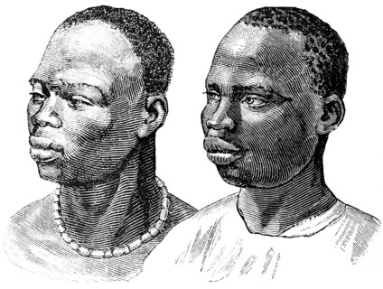Portrait of an Ashanti and Kanuro man, Ashanti live in West Africa, mainly in Ghana, the Kanuri