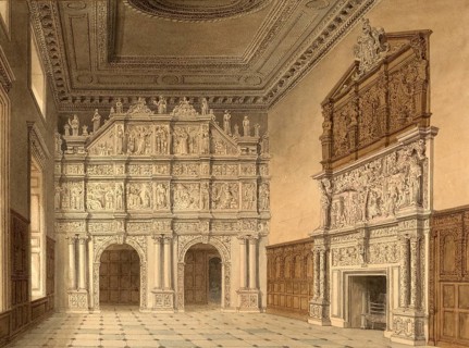 Interior view of the hall at Burton Agnes, Yorkshire, the Seat of Sir Francis Boynton Bart,