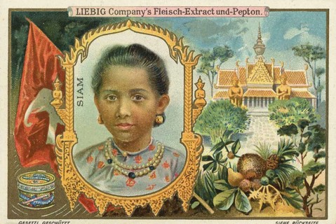 Series Children from foreign countries, Siam, Thailand, Liebig picture, digitally restored