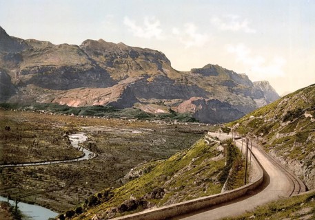 Sarca Valley, Lake Garda, Italy, Valley of Sarca, Lake Garda, Italy, Historical, digitally restored