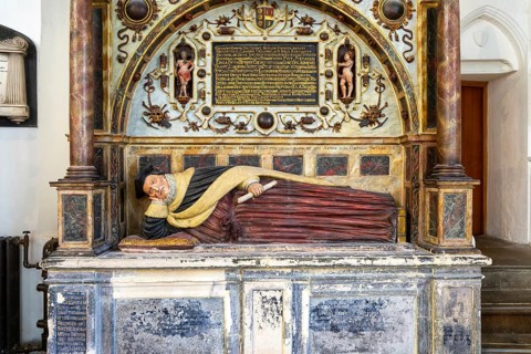 Monument tomb of George Snygge d 1617, church of Saint Stephen, St Stephen's church, Bristol,