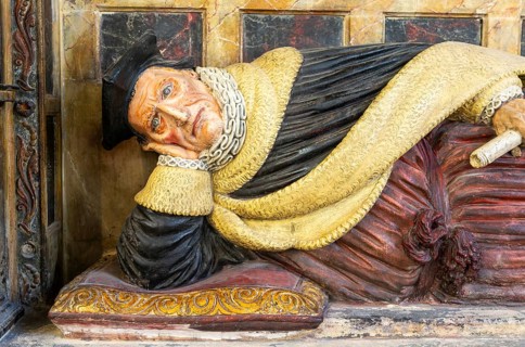 Monument tomb of George Snygge d 1617, church of Saint Stephen, St Stephen's church, Bristol,