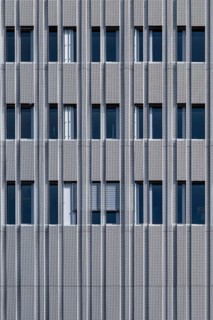 Company building sheet metal facade