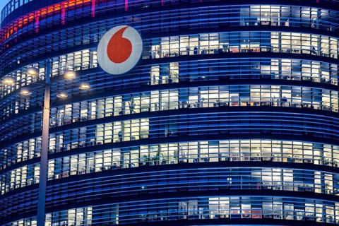 The headquarters of Vodafone, in Düsseldorf-Heerdt, Vodafone-Campus, office tower, North