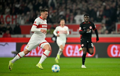 Ermedin Demirovic VfB Stuttgart (09) Action on the ball MHPArena, MHP Arena Stuttgart,
