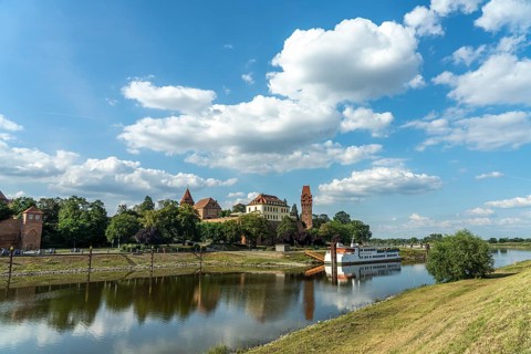 Tangermünde Castle on the Tangier and Elbe rivers in Tangermünde, Saxony-Anhalt, Germany, Europe