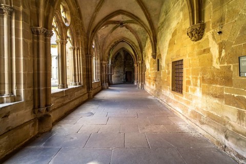 Cloister in Maulbronn Monastery, Maulbronn, Baden-Württemberg, Germany, Europe