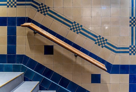 Interior photo, corridor and staircase in the Kaisergalerie, Hamburg, Germany, Europe
