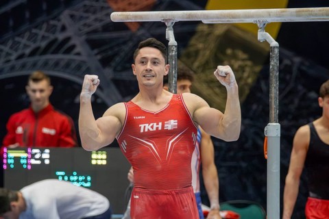 Olympic qualification in apparatus gymnastics in Rüsselsheim Picture: Andreas Toba after his