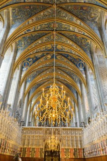 Choir and rood screen in St Cecilia's Cathedral, Albi, Département Tarn, France, Europe
