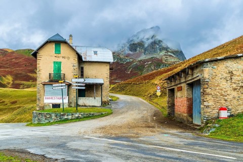 France, region Auvergne-Rhône-Alpes, Savoier Alps, Departement Savoie, road to pass Col de la Croix