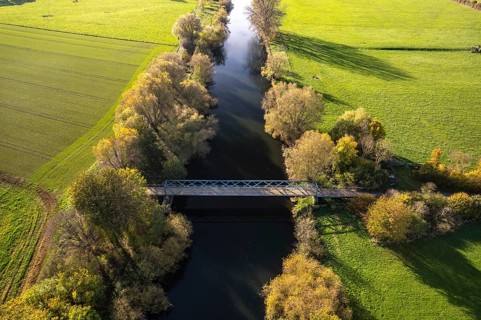 The Ruhr between Fröndenberg and Iserlohn, North Rhine-Westphalia, Germany, Europe