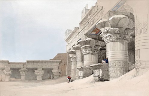 Temple of Edfu, an ancient Egyptian temple complex on the western edge of the city of Edfu in Upper