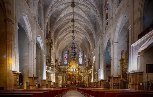 Interior, Nave, Choir, Altar, Basilica of the Monastery of Sant Francesc, San Francisco, Palma de