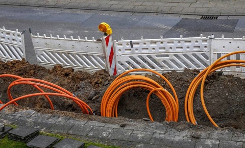 Mülheim an der Ruhr, North Rhine-Westphalia, Germany - Internet broadband expansion, Westnetz