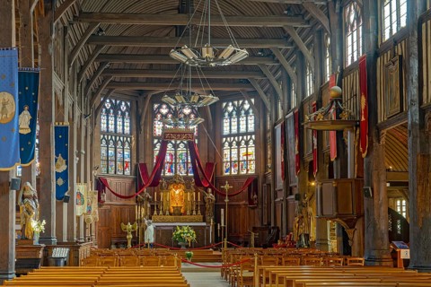 Wooden church inside Honfleur France