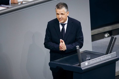 Thorsten Frei, CDU/CSU recorded during a speech on the topic of internal security in the German