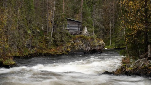 River course in Oulanka National Park, Finland, Europe