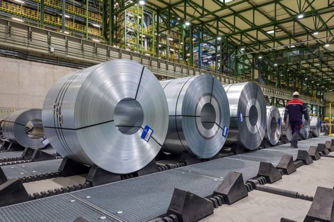 Dortmund, North Rhine-Westphalia, Germany, ThyssenKrupp Steel, FBA 10 hot-dip galvanising line 10,