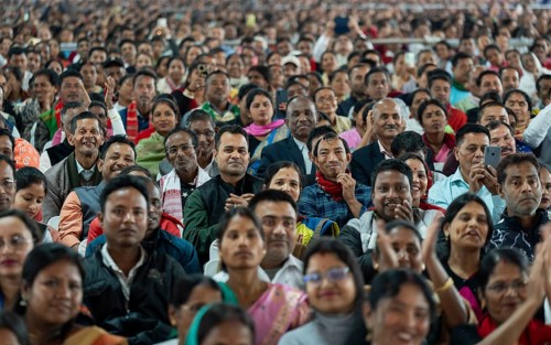 Large group of people arrives to the Lachit Barphukan Police Academy inauguration function on March