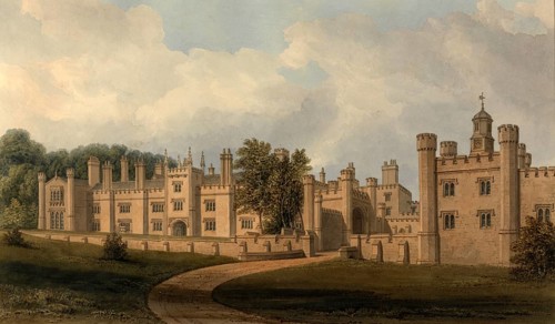 South East View of Blithfield, Staffordshire, the Seat of the Very Honourable Lord Bagot, England,