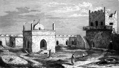 The Ateshgah or Atashgah, a former fire temple with the Eternal Flame of Baku, Azerbaijani capital,