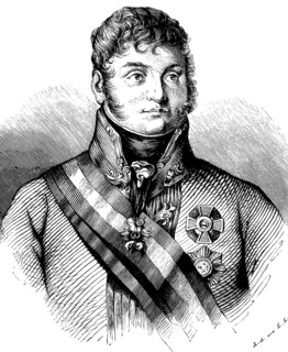 Portrait of Prince Karl zu Schwarzenberg, Austrian field marshal in uniform, medal,
