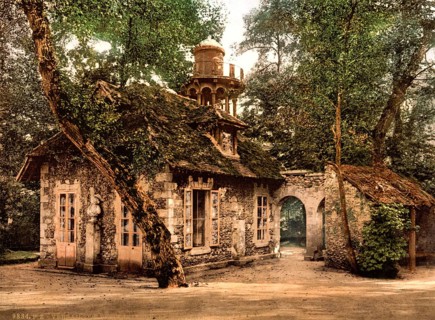 Petit Trianon, pleasure palace in the park of Versailles, farm buildings, Versailles, France, ca