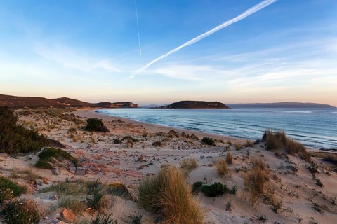 Dune landscape on a dream beach, coastline in the evening light, insider tip, Elafonisos, Deer