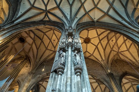 Interior of St Stephen's Cathedral in Vienna, Austria, Europe
