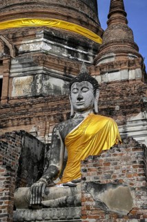 Buddha statue in Wat Yai Chai Mongkhon, Buddhist temple, Ayutthaya, Ayutthaya province, Thailand,