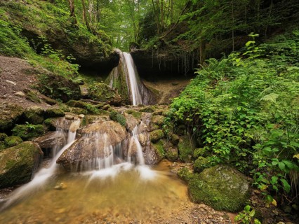 Schwarzenbach Waterfall, Baar, Canton Zug, Switzerland, Europe