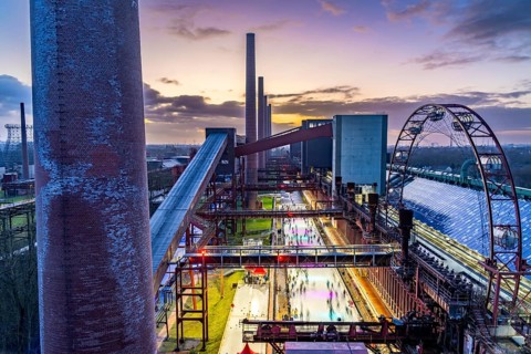 The ice rink at the Zollverein coking plant, UNESCO World Heritage Zollverein Coal Mine Industrial