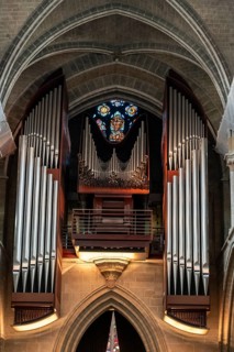 Organ, Notre-Dame Cathedral, former episcopal church of the diocese of Lausanne, today the main