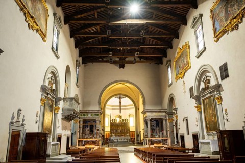 Parish church, Buondelmonti Square, Impruneta, Chianti, Florence, Firenze, Tuscany, Italy, Europe